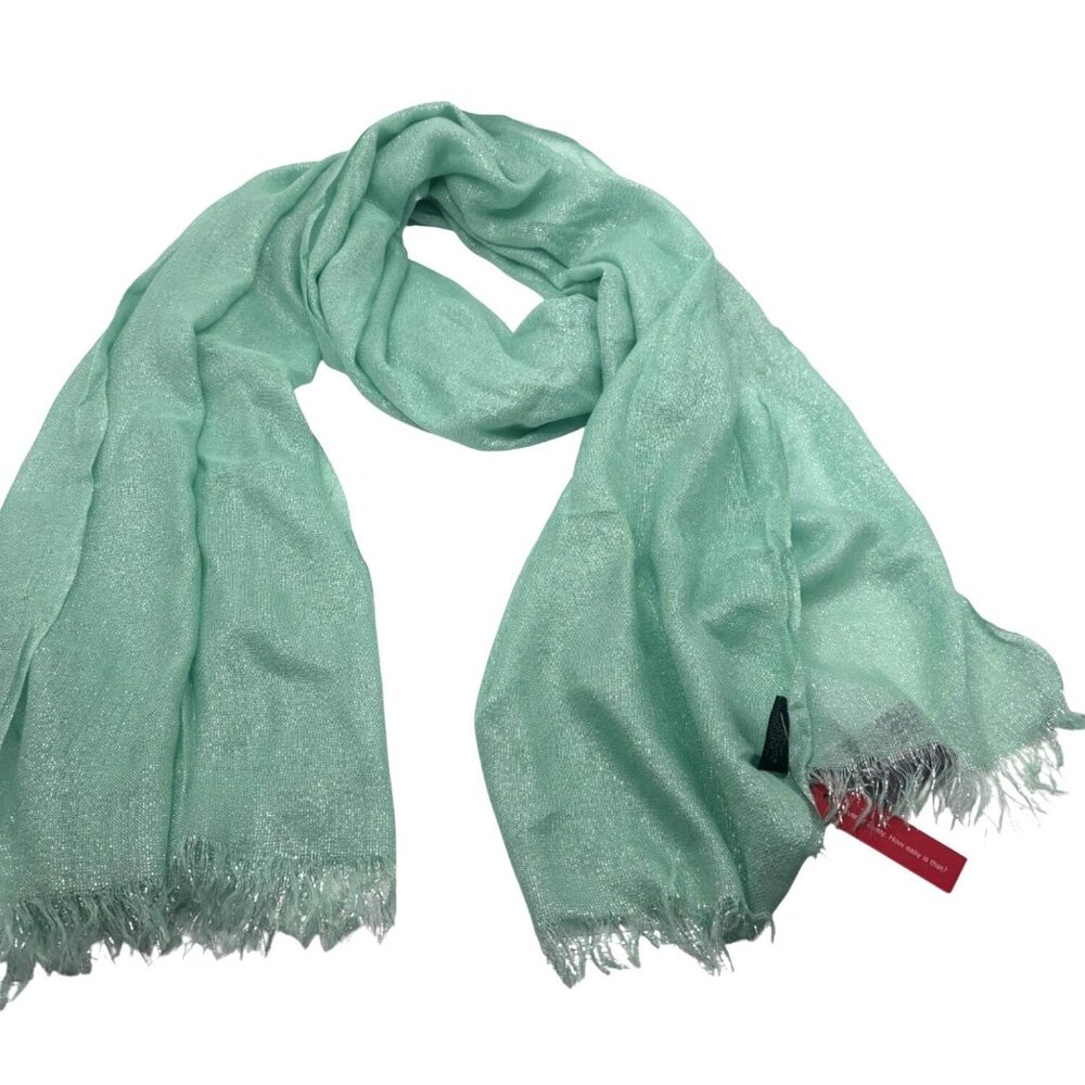 Style&Co Women’s evening Wrap/  Scarf, Metallic Shimmer Soft Mint